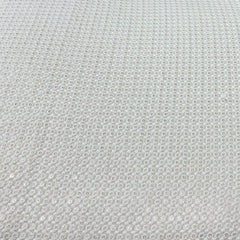 White Georgette Dotted Lucknowi Embroidery