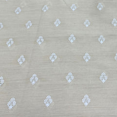Beige Munga Silk Butti Embroidery