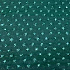 Bottle Green Dupion Silk Brocade