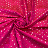 Two Tone Pink Floral Butti Silk Brocade