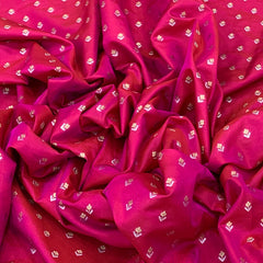 Two Tone Pink Floral Butti Silk Brocade