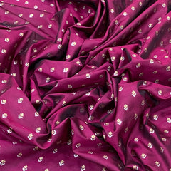 Maroon Floral Butti Silk Brocade