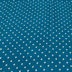 Peacock Blue Dupion Silk Brocade