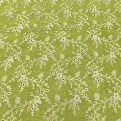 Lime Meenakari Jal Silk Brocade