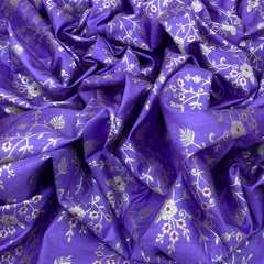 Lavender Meenakari Floral Jal Silk Brocade