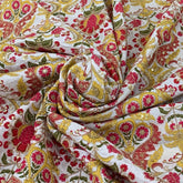 Multicolor Slub Silk Sequins Thread Embroidery