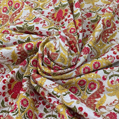 Multicolor Slub Silk Sequins Thread Embroidery