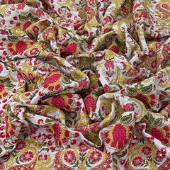 Multicolor Slub Silk Sequins Thread Embroidery