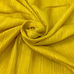Yellow Slub Silk Pintex Embroidery