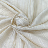 Off White Slub Silk Pintex Embroidery