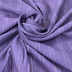 Lavender Slub Silk Pintex Embroidery