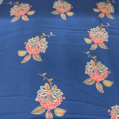 Ink Blue Flower Print