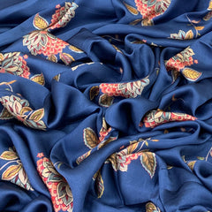 Ink Blue Flower Print