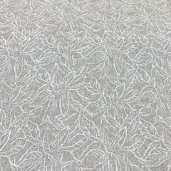 Viscose Linen Natural Beige Flower Print