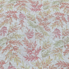 Viscose Linen Natural Beige Flower Print