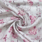 Gauge Linen Light Pink Floral Print