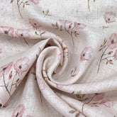 Gauge Linen Light Peach Floral Print