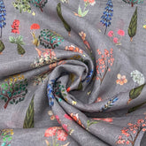 Gauge Linen Grey Tree Print