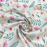Gauge Linen Light Green Floral Print