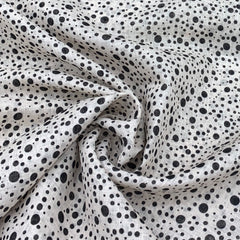 Gauge Linen Off White Dotted Print