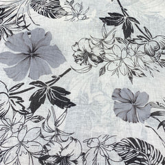 Gauge Linen Off White Floral Print