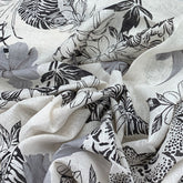 Gauge Linen Off White Floral Print