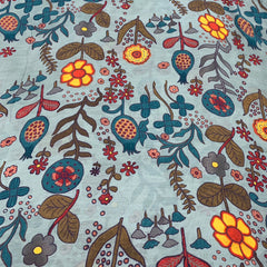 Muslin Blue Floral Print
