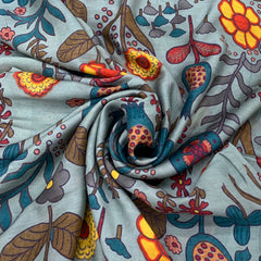 Muslin Blue Floral Print