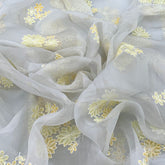Light Grey Pure Organza Embroidery