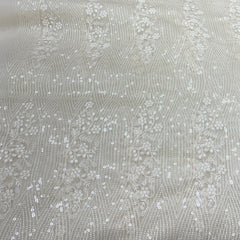 White Pure Organza Overall Embroidery