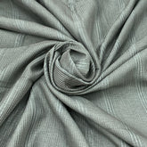 Olive Green Slub Silk Pintex Embroidery