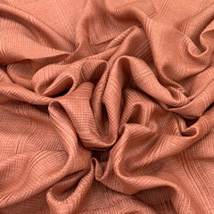 Pastel Rust Slub Silk Pastel Pintex Embroidery