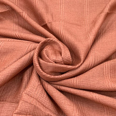 Pastel Rust Slub Silk Pastel Pintex Embroidery