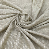 Pastel Beige Slub Silk Embroidery