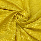 Yellow Slub Silk Embroidery