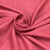 Carrot Pink Slub Silk Pintex Embroidery