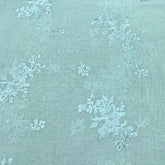Sea Green Mul Chanderi Floral Thread Embroidery