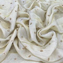 Natural Tissue Sequins Butti Embroidery