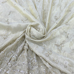 Natural Tissue Cut Dana Floral Embroidery