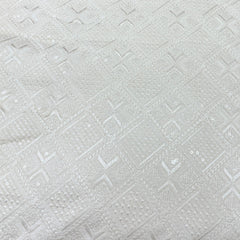 White Georgette Lucknowi Diamond Embroidery