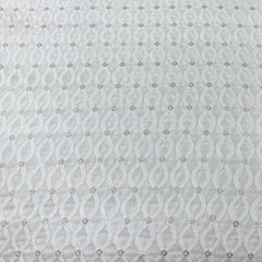 White Georgette Thread Embroidery