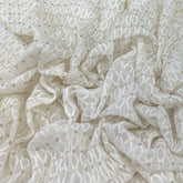 White Georgette Thread Embroidery