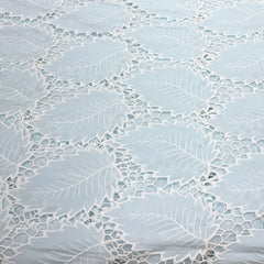 Baby Blue Crepe Cutwork Embroidery