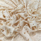 Beige Crepe Cutwork Embroidery