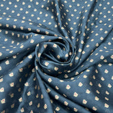 Blueish Grey Floral Meenakari Butti Silk Brocade