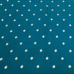 Teal Blue Floral Butti Silk Brocade