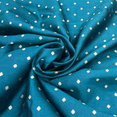 Teal Blue Floral Butti Silk Brocade
