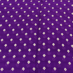 Purple Floral Butti Silk Brocade
