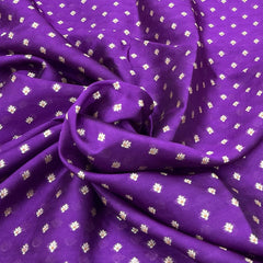 Purple Floral Butti Silk Brocade