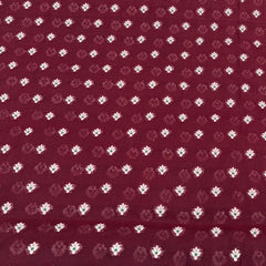 Maroon Floral Butti Silk Brocade